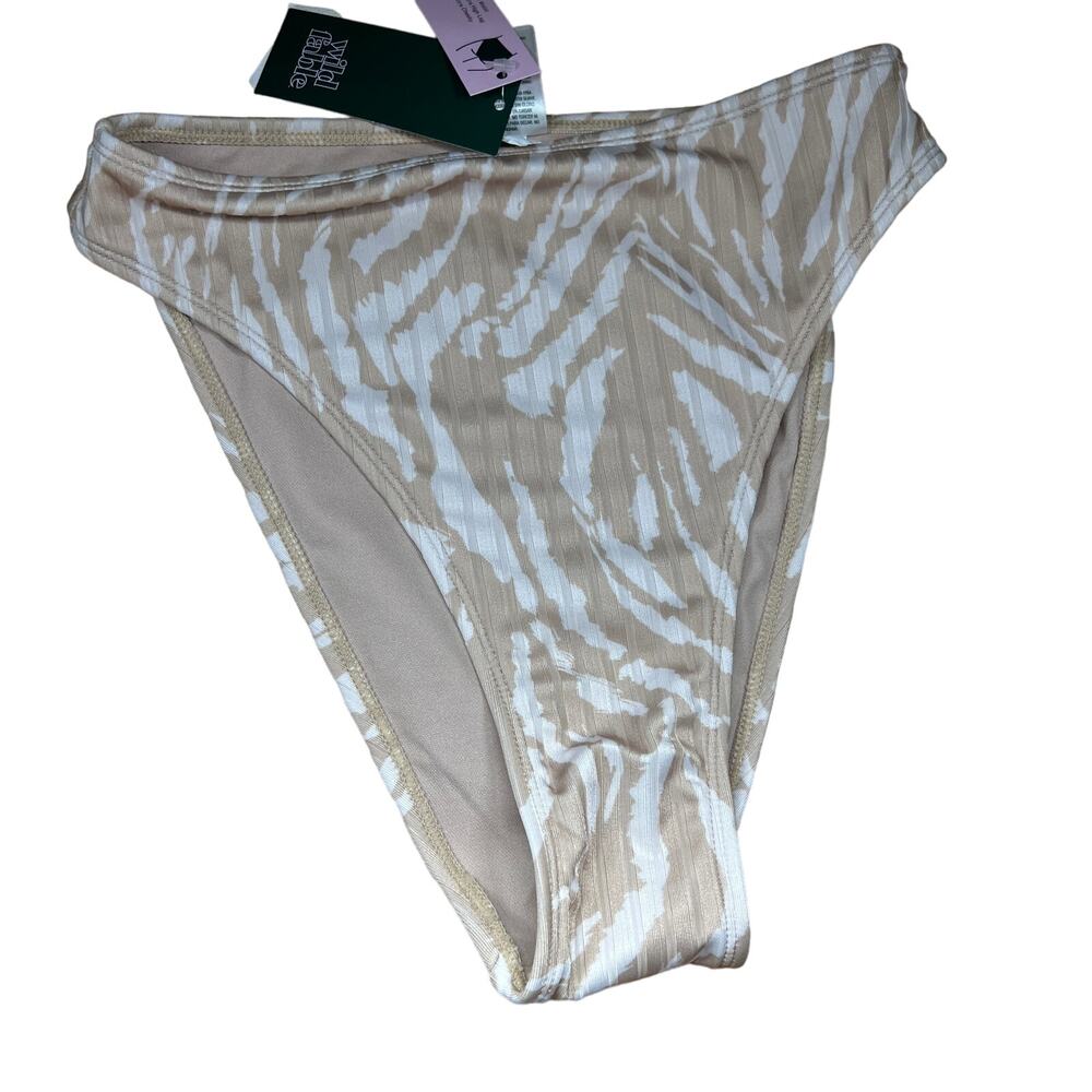 Wild Fable Women's Animal Print High Leg Cheeky Bikini Bottom - Size Small - NWT